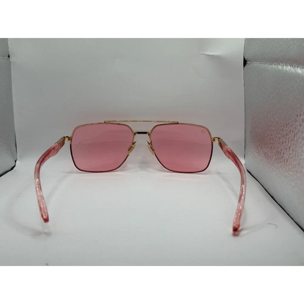 Rainbow OPTX Leo Rose Women's Pink Tint Lenses Aviator Sunglasses Frame Only